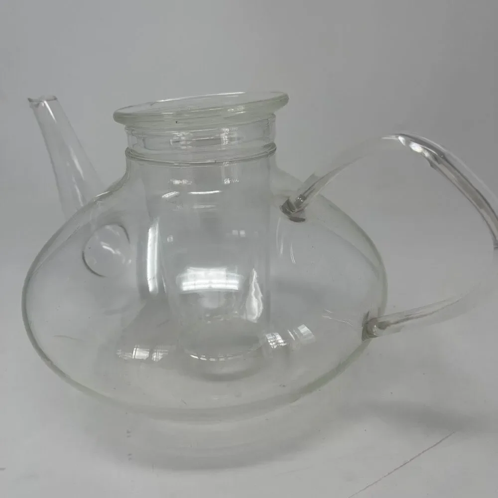 Schott Mainz Jenaer Glas Teapot, 1L W/Infuser And Lid Vintage